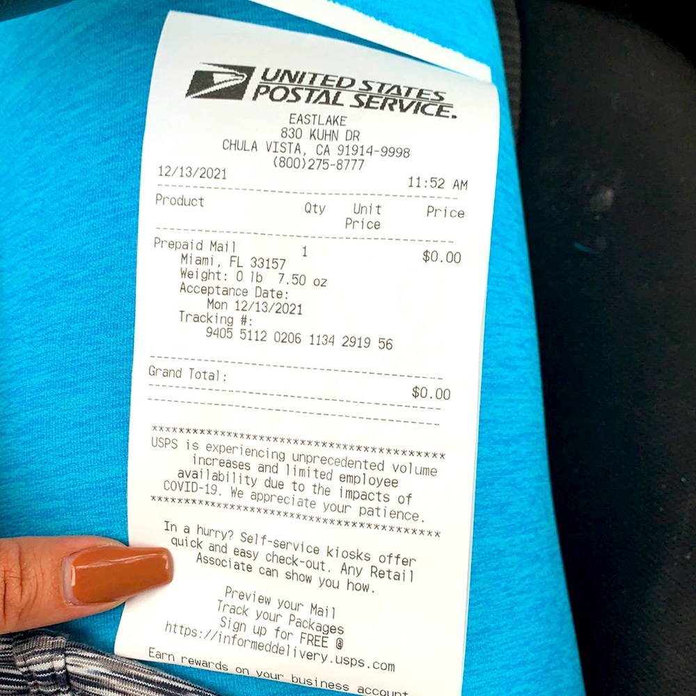 Trade reciept